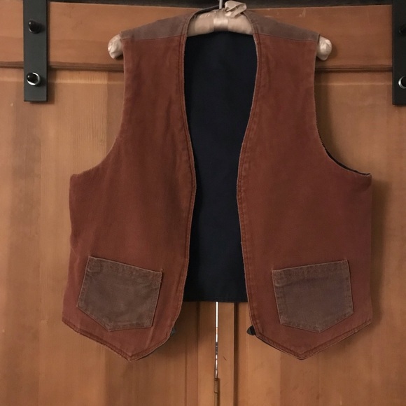 Vintage Quilted Denim Hippie Boho Paisley Vest - Picture 5 of 8